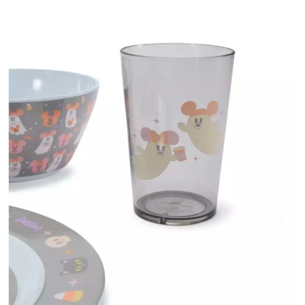 Disney 2026 Halloween Mickey & Minnie Mouse Cutie Ghost 3 Piece Set Melamine NWT